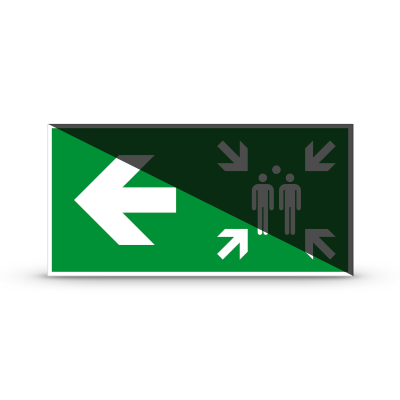 ISO 7010 "Evacuation Assembly Point Left"