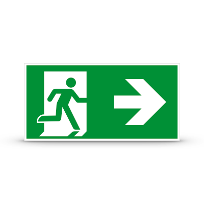 ISO 7010 "Exit Right"