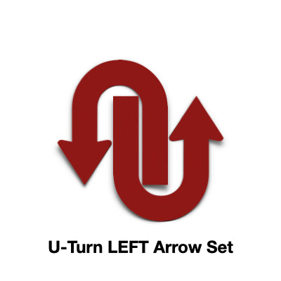 Floor Marking U-TURN LEFT Arrow (PAIR)