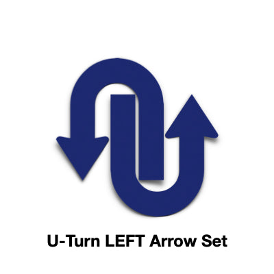 Floor Marking U-TURN LEFT Arrow (PAIR)