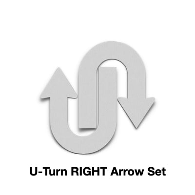 Floor Marking U-TURN RIGHT Arrow (PAIR)