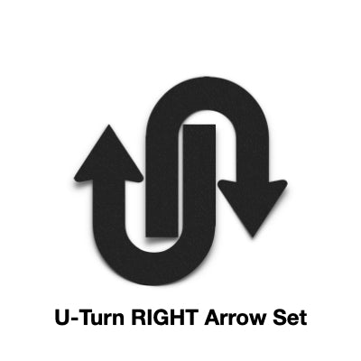 Floor Marking U-TURN RIGHT Arrow (PAIR)