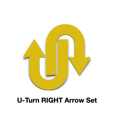 Floor Marking U-TURN RIGHT Arrow (PAIR)