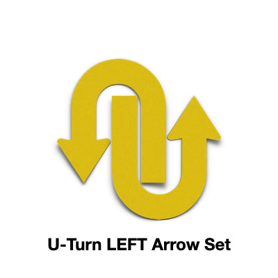 Floor Marking U-TURN LEFT Arrow (PAIR)