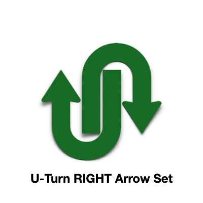 Floor Marking U-TURN RIGHT Arrow (PAIR)