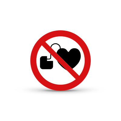 P007 "No access for people with active implanted cardiac devices"