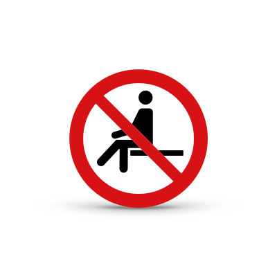 P018 "No Sitting"