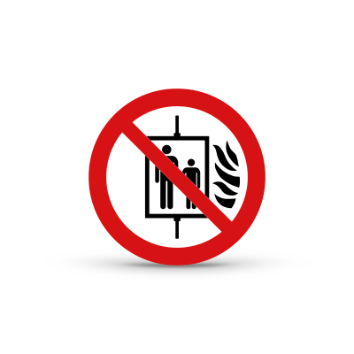 P020 "Do Not Use Lift in The Event of Fire"