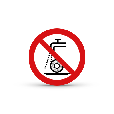 P033 "Do Not Use for Wet Grinding"