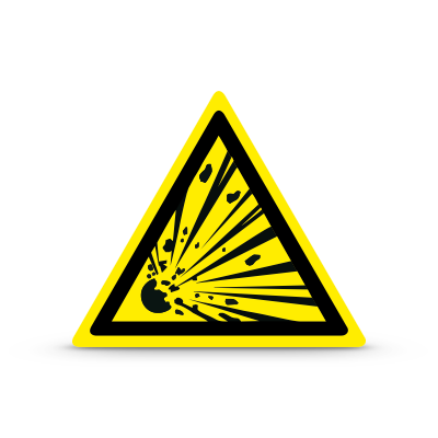 W002 "Explosive materials Sign"