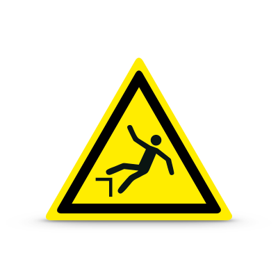 W008 "Drop or fall hazard Sign"