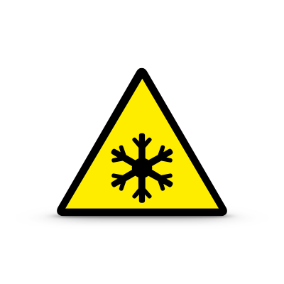 W010 "Low temperature hazard Sign"