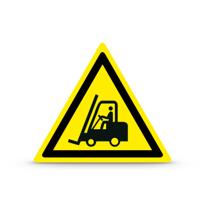 W014 "Forklift truck and other industrial vehicles Sign"