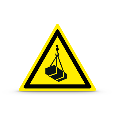 W015 "Overhead or suspended load Sign"