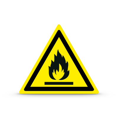 W021 "Flammable material Sign"