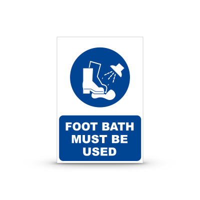 R-M014 "Foot Bath Must Be Used"