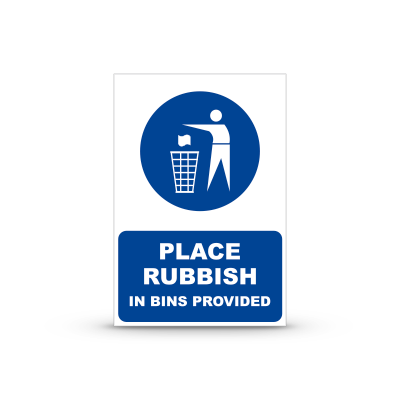 R-M016 "Place Rubbish in Bins Provided"