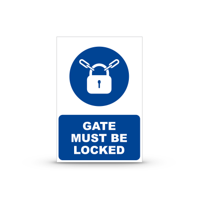 R-M029 "Gate Must Be Locked"