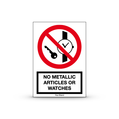 R-P008 "No Metallic Articles or Watches"