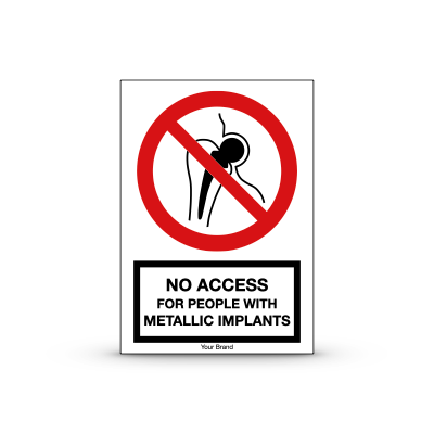 R-P014 "No Access for People With Metallic Implants"