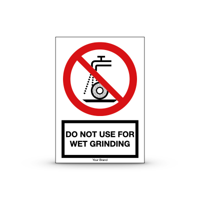 R-P033 "Do Not Use for Wet Grinding"