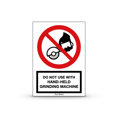 R-P034 "Do Not Use with Hand-Held Grinding Machine"